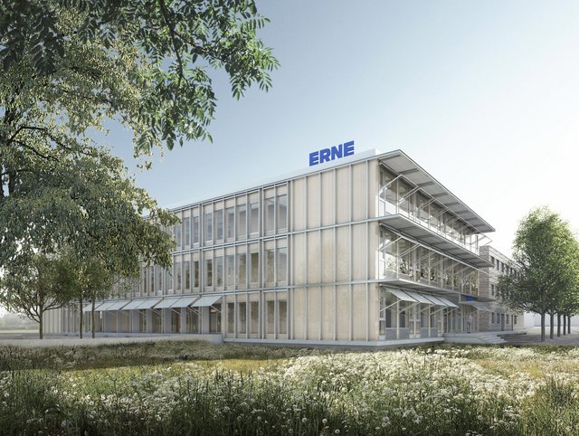 Büroneubau_Stein_Erne_Holzbau_Burkart_Meyer_Architekten_Aussenansicht Aussenansicht Büroneubau Erne Holzbau Stein Aargau, Burkhard Meyer Architekten