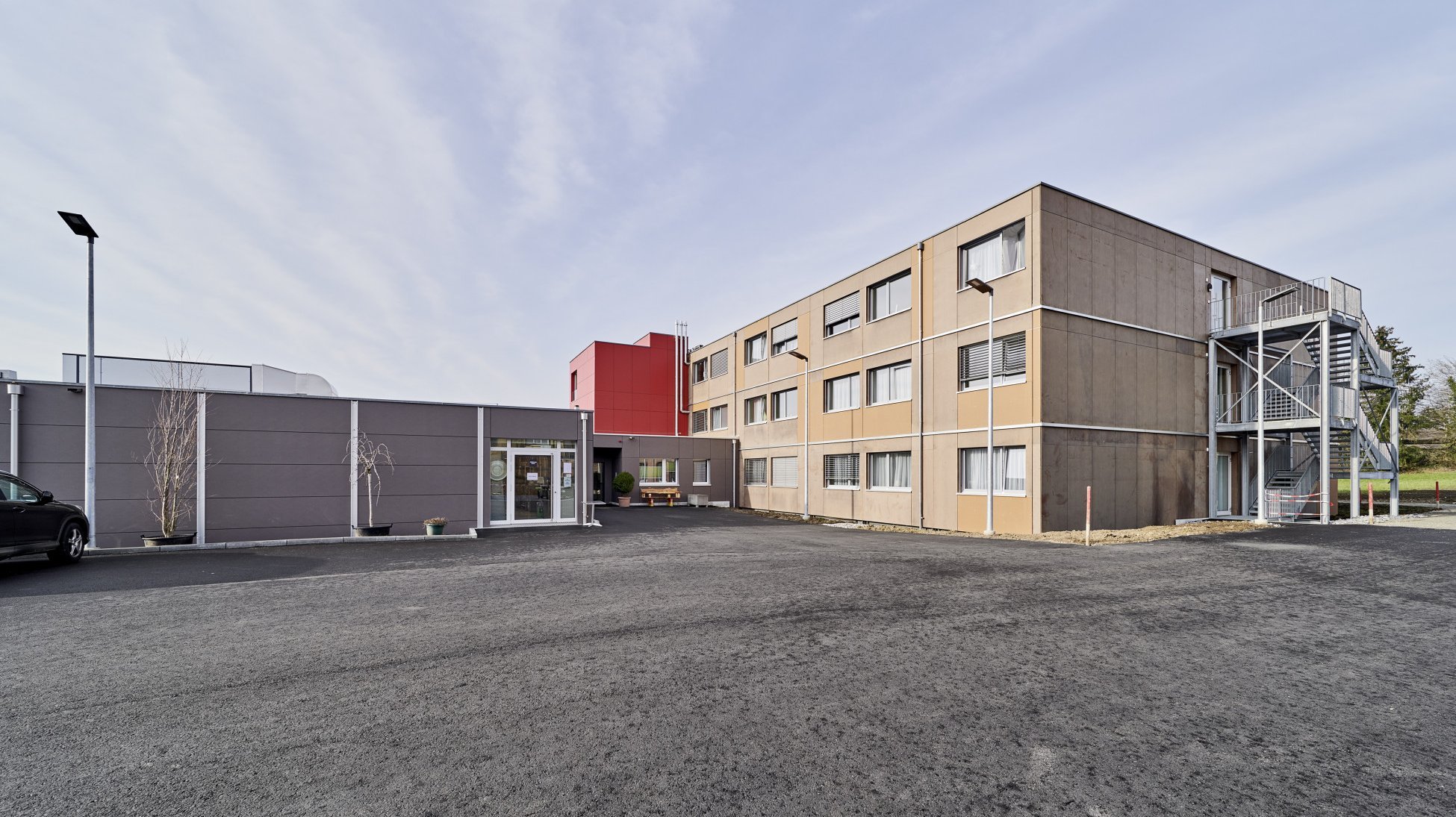 Gesundheits- und Alterszentrum, Affoltern am Albis - 3-geschossiger Bettenpavillon. 