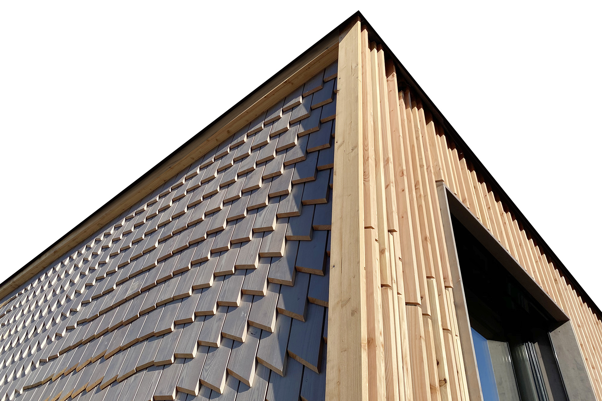 Perspektivische Aufnahme vom Baubüro Saig